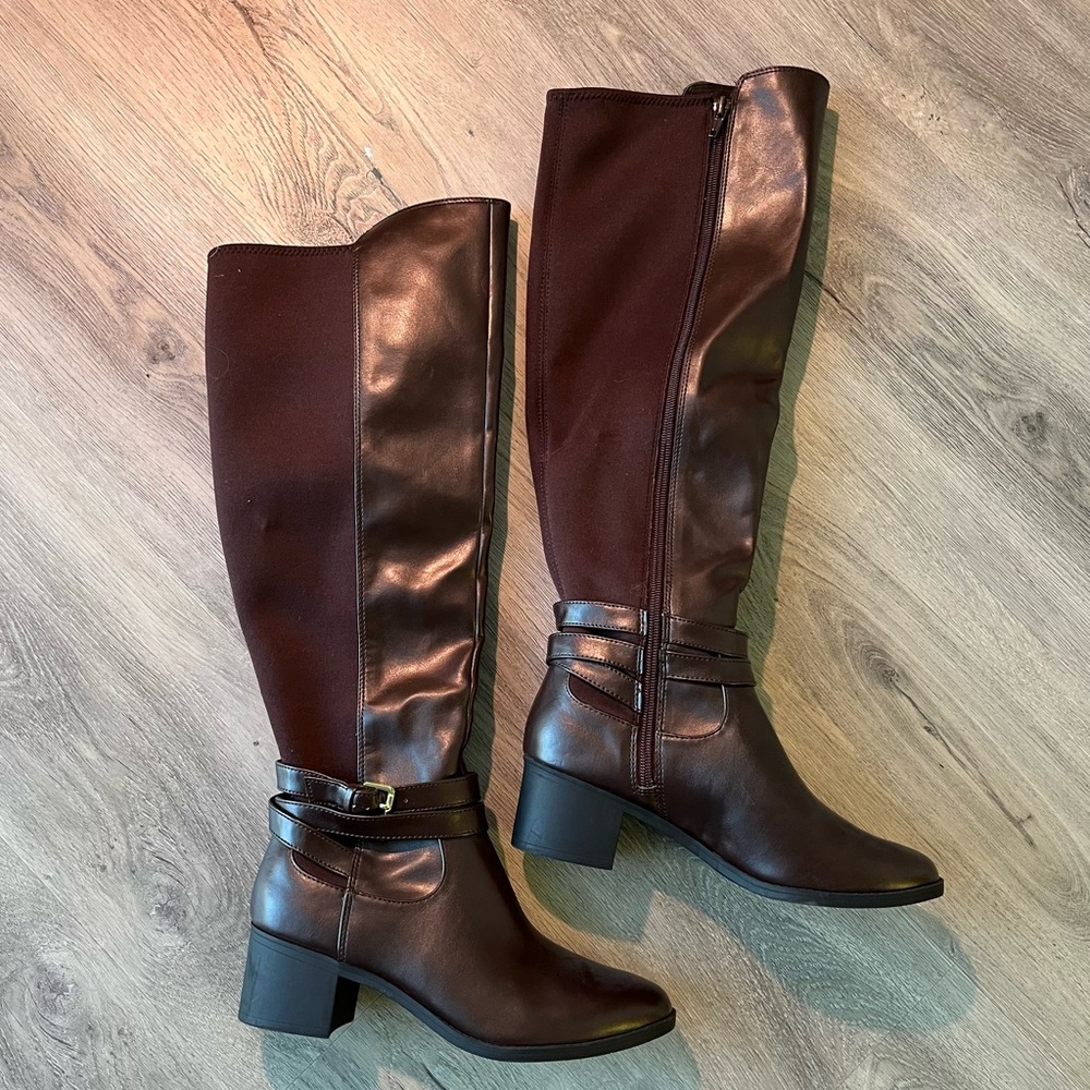 Knee-High Boots with Short Heel